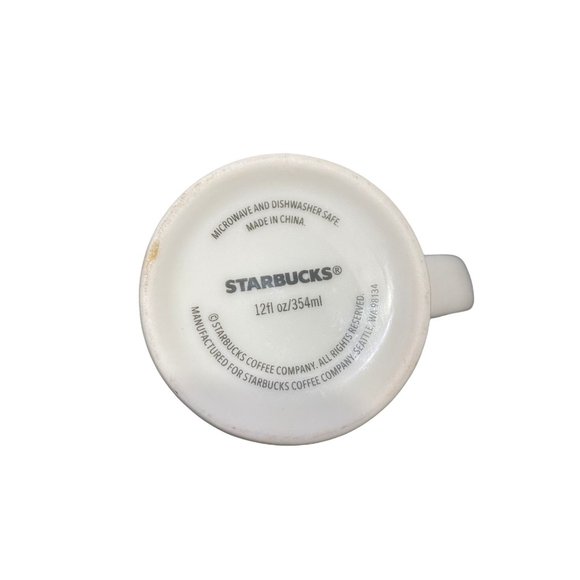 Starbucks Coffee Mug Classic Tall White Cup 12 oz Green Mermaid Logo 2015 - Picture 5 of 8